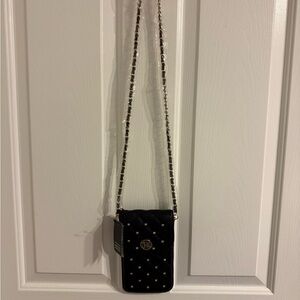 BADGLEY MISCHKA Elegant Black Quilted Crossbody Bag